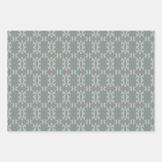 Drie verschillende patronen inpakpapier vel (Voorkant)