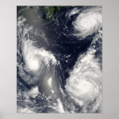 Drie verschillende tyfoons poster (Voorkant)