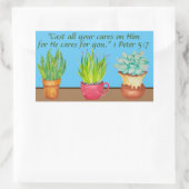 Drie verschillende waterverf succulente stickers (Tas)