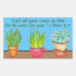 Drie verschillende waterverf succulente stickers