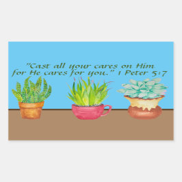 Drie verschillende waterverf succulente stickers