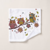 Drie verschuldigd op filiaal bad handdoek (Wasdoekje)