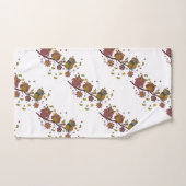 Drie verschuldigd op filiaal bad handdoek (Handdoek)