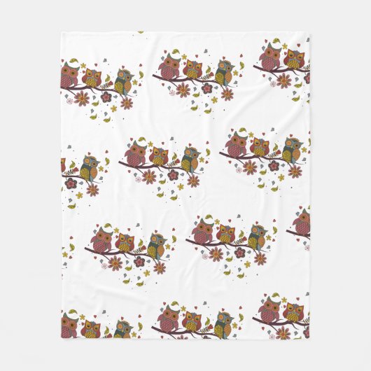 Drie verschuldigd op filiaal fleece deken (Voorkant)