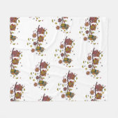 Drie verschuldigd op filiaal fleece deken (Voorkant (Horizontaal))