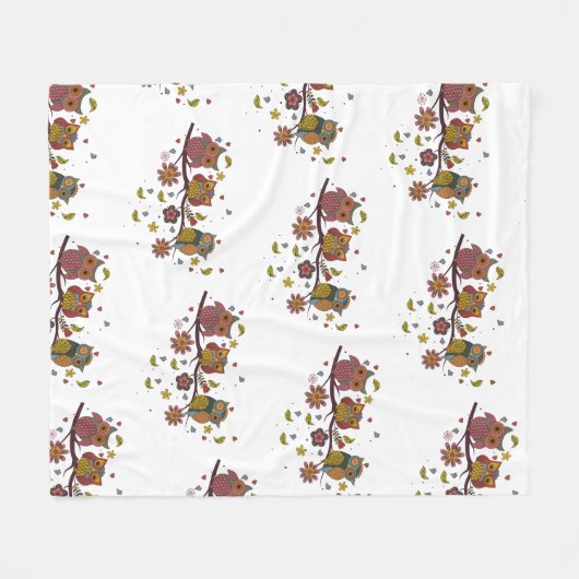 Drie verschuldigd op filiaal fleece deken (Voorkant (Horizontaal))