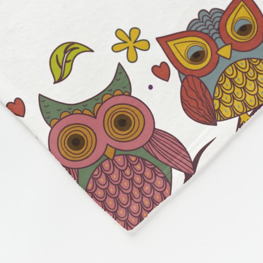 Drie verschuldigd op filiaal fleece deken (Hoek)