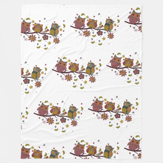 Drie verschuldigd op filiaal fleece deken (Voorkant)