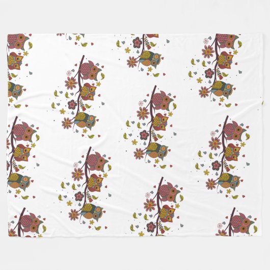 Drie verschuldigd op filiaal fleece deken (Voorkant (Horizontaal))