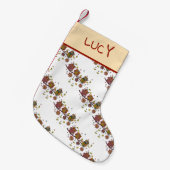 Drie verschuldigd op filiaal kleine kerstsok (Voorkant (Hangend))