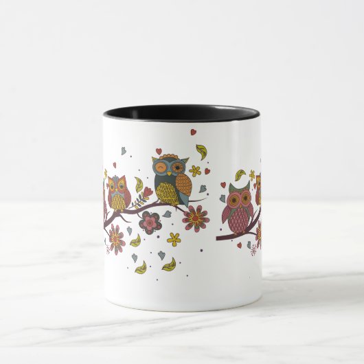 Drie verschuldigd op filiaal mok (Midden)