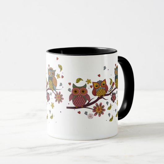 Drie verschuldigd op filiaal mok (Voorkant rechts)