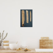 Drie versierde botten poster (Keuken)