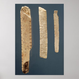 Drie versierde botten poster