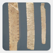 Drie versierde botten vierkante sticker (Voorkant)