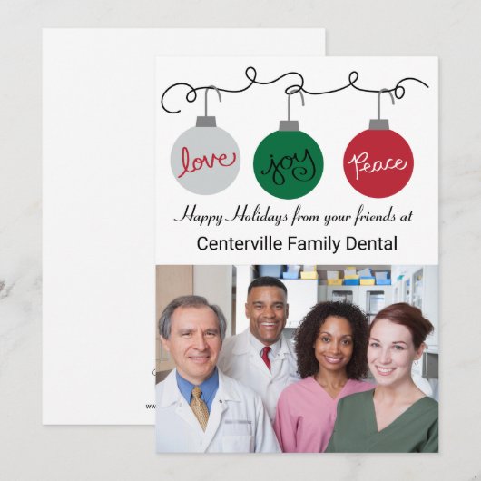 Drie versieringen - Bedrijfskaart Kaart (Voorkant / Achterkant)