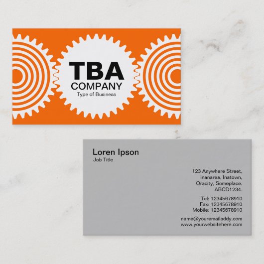 Drie versnellingen v3 - Sinaasappel FF6600 en wit Visitekaartje (Voorkant / Achterkant)