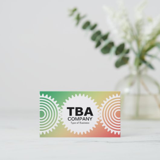 Drie versnellingen v3 - Verloopgradiënt Grn, Yellw Visitekaartje (Staand voorkant)