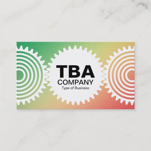 Drie versnellingen v3 - Verloopgradiënt Grn, Yellw Visitekaartje (Voorkant)