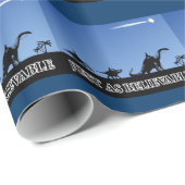 Drie verstandige mannen op dinosaurussen cadeaupapier (Rol Hoek)