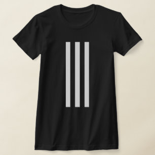 Drie Verticale Lijnen Minimalistische Geometrische T-shirt