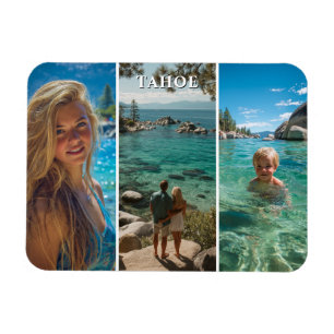 Drie Verticale Streep Boho Foto Magneet