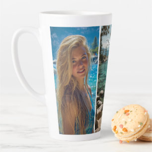 Drie Verticale Strepen Boho Foto Latte Mok