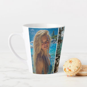 Drie Verticale Strepen Boho Foto Latte Mok
