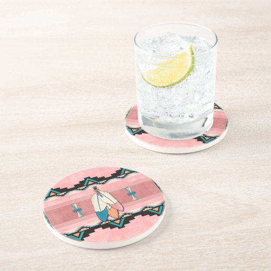 Drie Vetten Zandsteen Onderzetter (Zijkant)