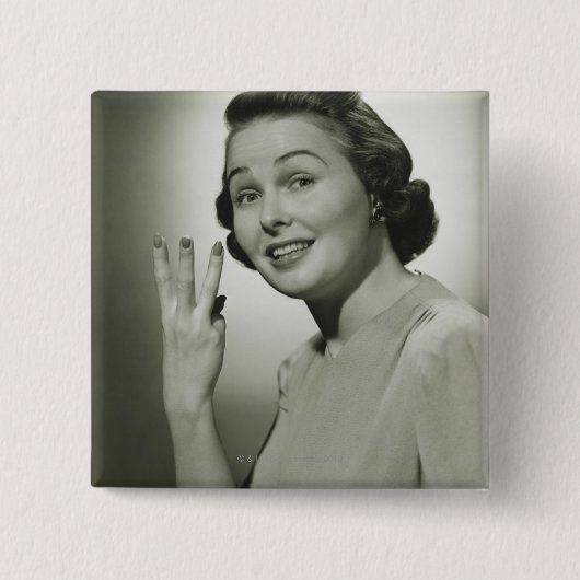 Drie Vierkante Button 5,1 Cm (Voorkant)