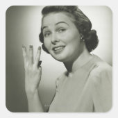 Drie Vierkante Sticker (Voorkant)