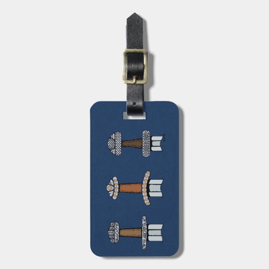 Drie Viking Sword Hilts Bagagelabel (Voorkant verticaal)