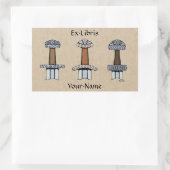 Drie Viking Sword Hilts Bookplate Rechthoekige Sticker (Tas)