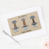 Drie Viking Sword Hilts Bookplate Rechthoekige Sticker (Envelop)