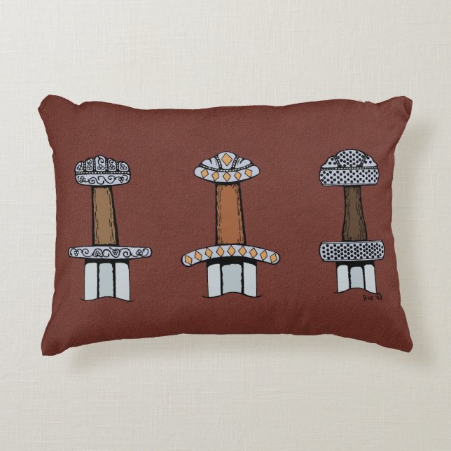 Drie Viking Sword Hilts Decoratief Kussen (Voorkant)