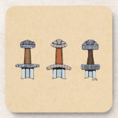 Drie Viking Sword Hilts Drankjes Onderzetter (Voorkant)