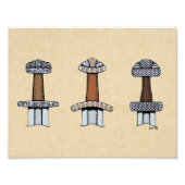 Drie Viking Sword Hilts Foto Afdruk (Voorkant)