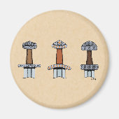 Drie Viking Sword Hilts Magneet (Voorkant)