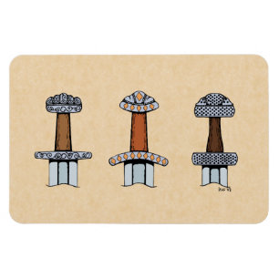 Drie Viking Sword Hilts Magneet