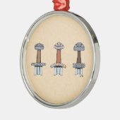 Drie Viking Sword Hilts Metalen Ornament (Links)