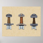 Drie Viking Sword Hilts Poster (Voorkant)