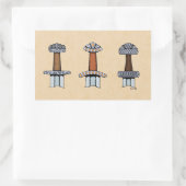 Drie Viking Sword Hilts Rechthoekige Sticker (Tas)