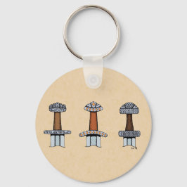 Drie Viking Sword Hilts Sleutelhanger