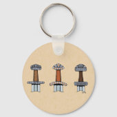 Drie Viking Sword Hilts Sleutelhanger (Achterkant)