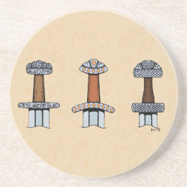 Drie Viking Sword Hilts Zandsteen Onderzetter