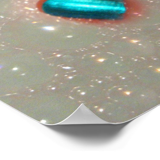 Drie vingers in het schuim poster (Hoek)