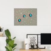 Drie vingers in het schuim poster (Thuiskantoor)
