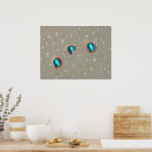 Drie vingers in het schuim poster (Keuken)