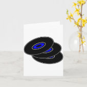 Drie vinylplaten briefkaarten (Gele Bloem)