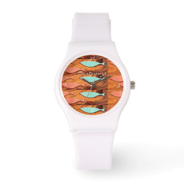 Drie vispatronen Thunder_Cove Horloge (Voorkant)